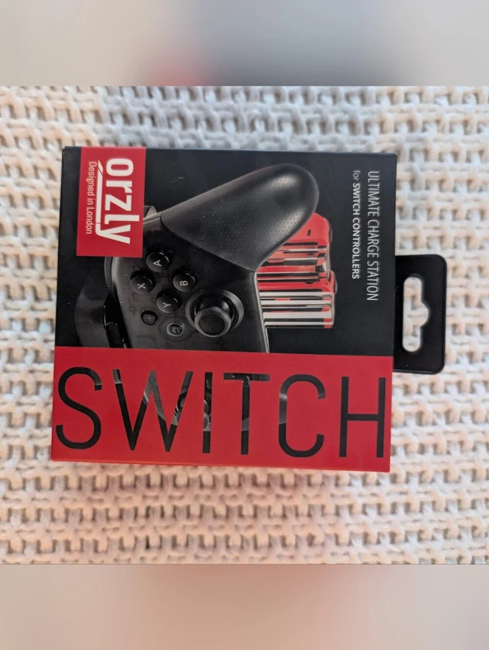 Nintendo Black Wireless Pro Controller for Switch w/ Orzly Charging Stand
